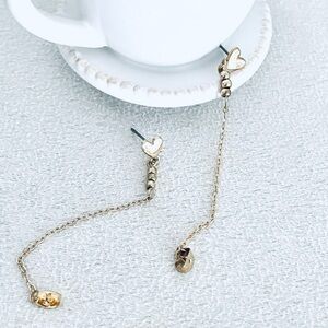 Heart + chain earrings